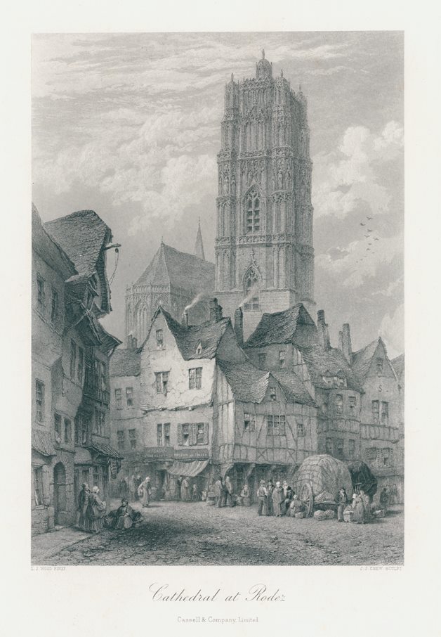 France, Rodez Cathedral, 1872