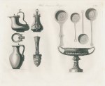 Italy, Pompeii, metal utensils, c1830