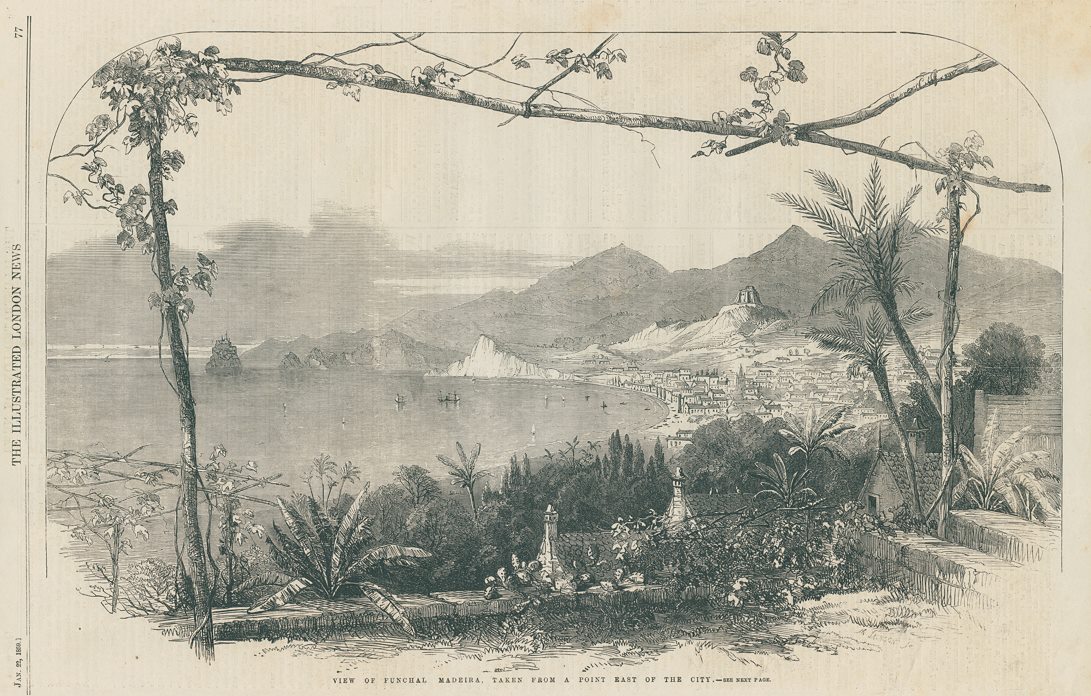 Portugal, Madeira, Funchal from the east, 1859