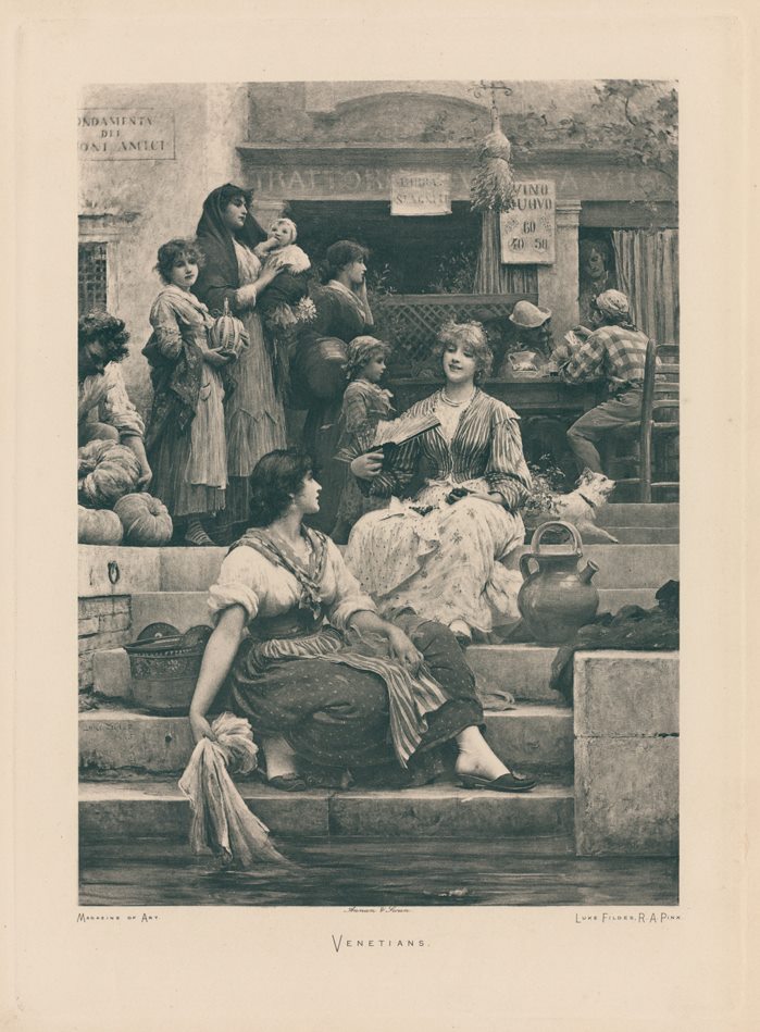 Venetians, photogravure after picture by Luke Fildes, 1888