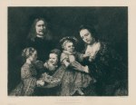 'A Family Portrait', etching after Rembrandt, 1889