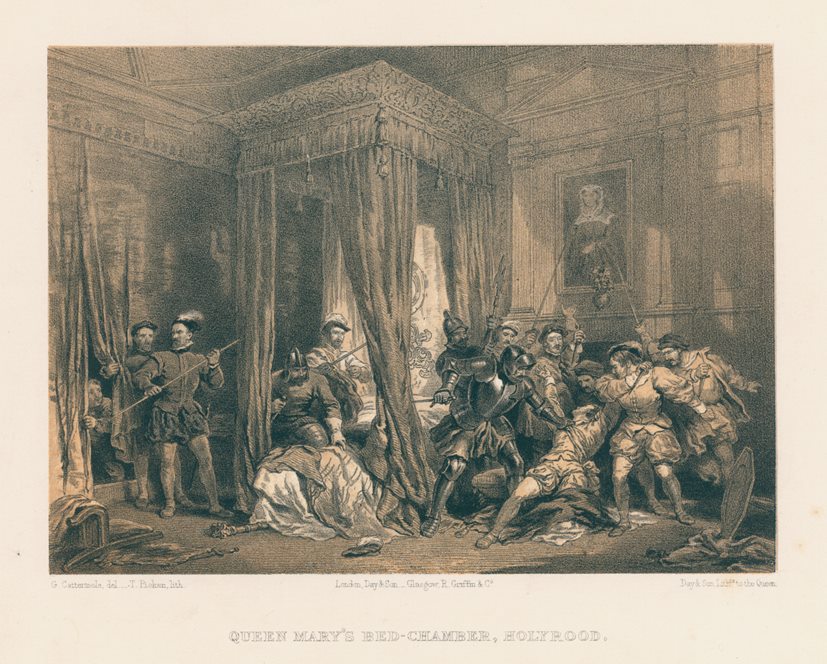Scotland, Queen Mary's Bed-Chamber, Holyrood, 1858