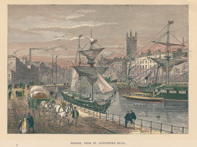 Bristol, from St Augustine's Quay, c1865