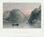 USA, NY, Rogers' Slide, Lake George, 1840
