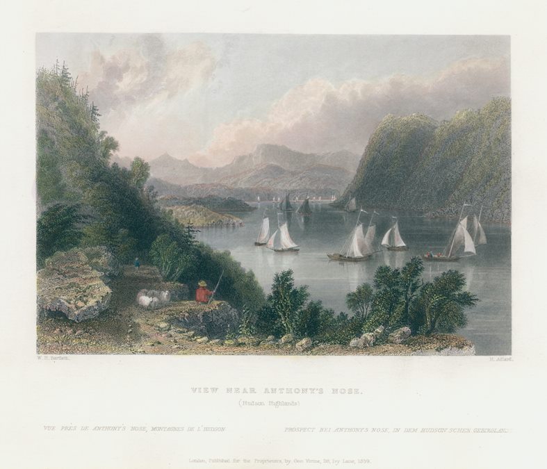 USA, Hudson Highlands, view near Anthony's Nose, 1840