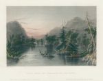 USA, NY, Scene among the Highlands on Lake George, 1840