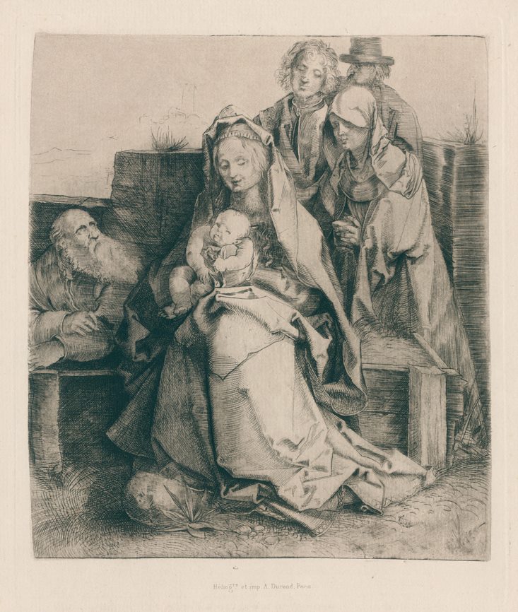 The Holy Family, etching after Albrecht Drer, 1878