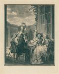 La Partie de wisch, etching by Dambrun after Moreau, c1783