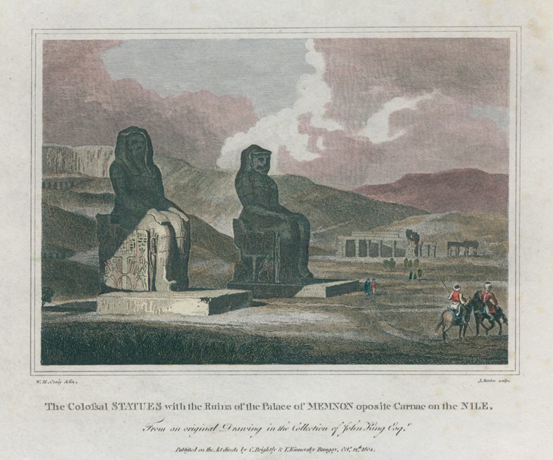Egypt, Colossal Statues at Karnak, 1807