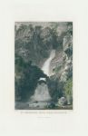 Cornwall, waterfall at Boscastle, 1835