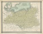 Prussia & Poland map, 1843