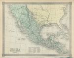 Mexico & Guatemala (with Texas) map, 1843