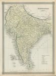 India (Hindoostan) map, 1843