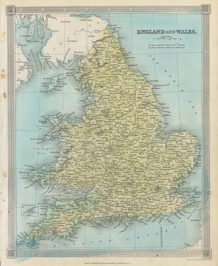 England & Wales map, 1843