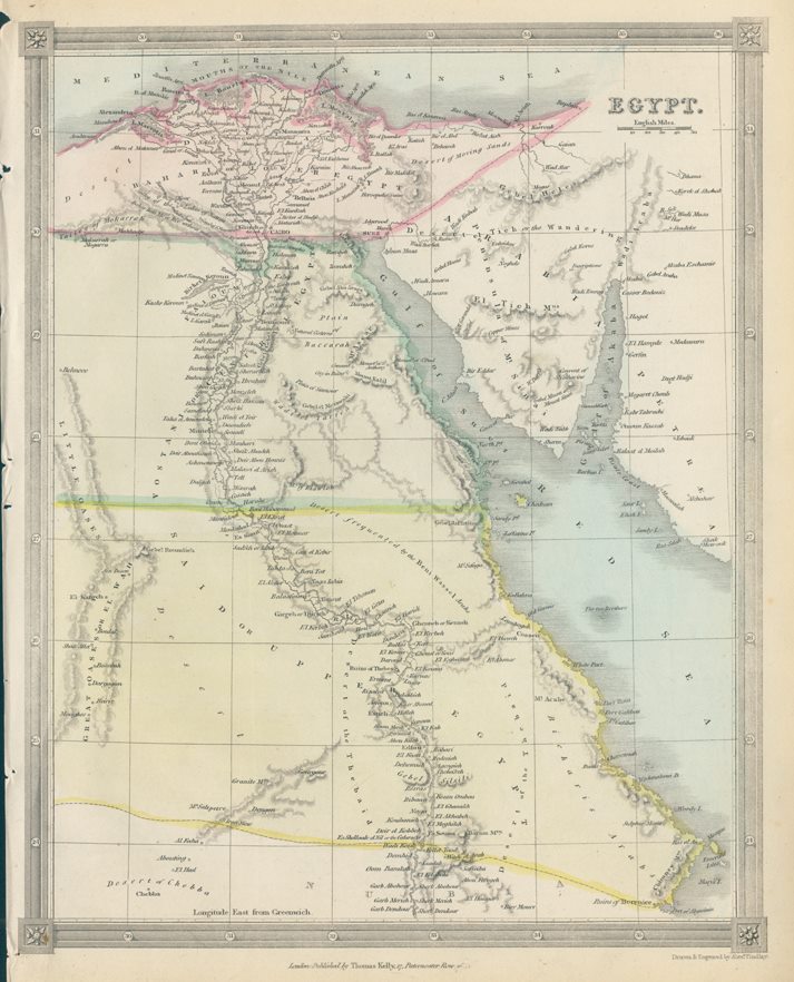 Egypt map, 1843