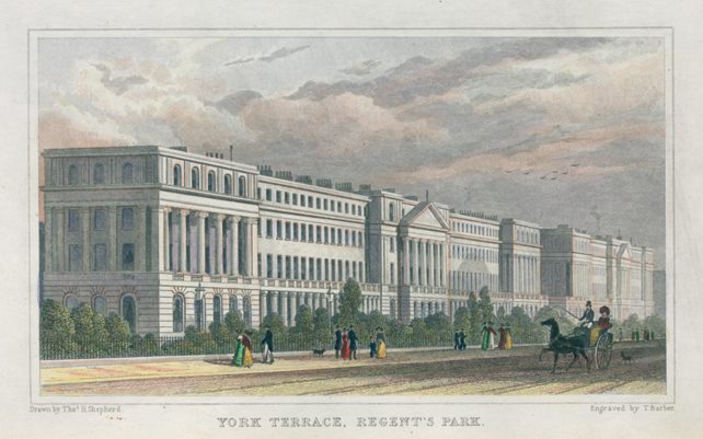 London, York Terrace, Regent's Park, 1831