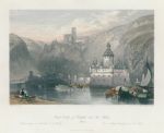 Germany, Caub, Castle of Gutenfels, and the Pfalz, 1845