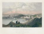 Greece, Corfu & Manduchio from Mount Olivet, 1845