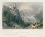 Germany, Oberwesel and the Castle of Schonberg, 1845