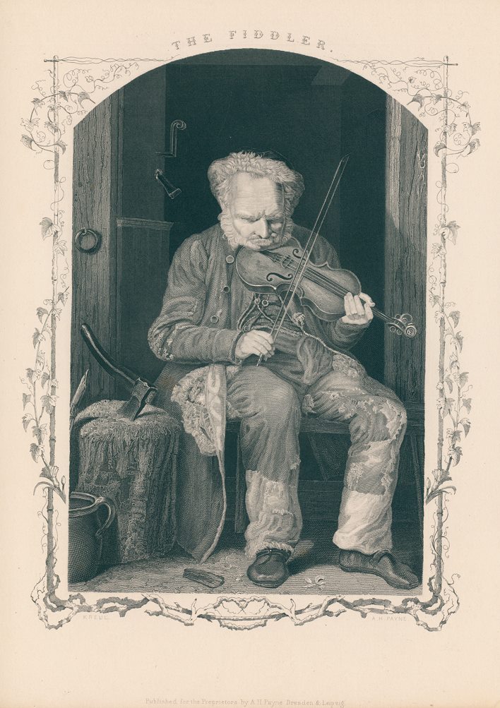The Fiddler (violin player), c1845
