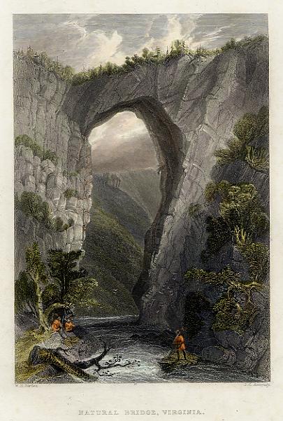 USA, VA, the Natural Bridge, 1839