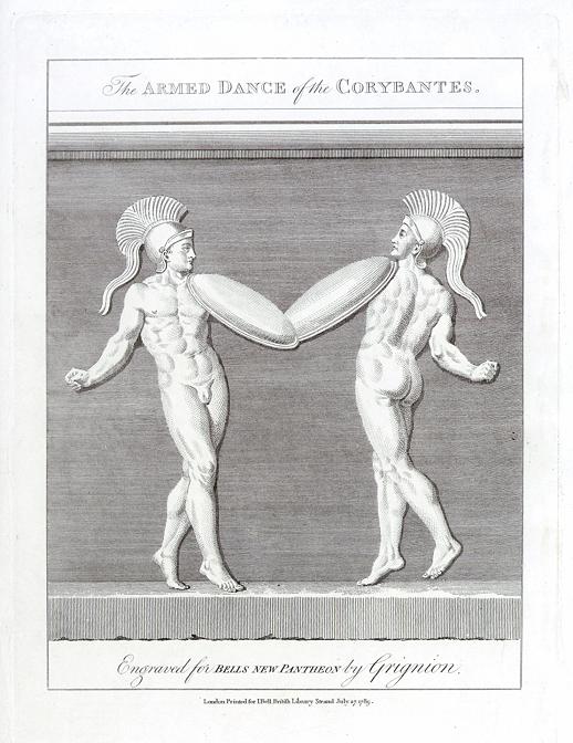 The Armed Dance of the Corybantes, Bells New Pantheon, 1789