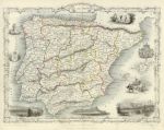 Spain & Portugal, Tallis, 1851