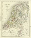 The Netherlands, The College Atlas, 1850
