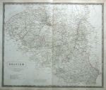 Belgium, large map, Johnston, 1843