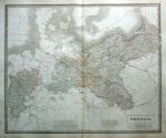 Prussia, large map, Johnston, 1843