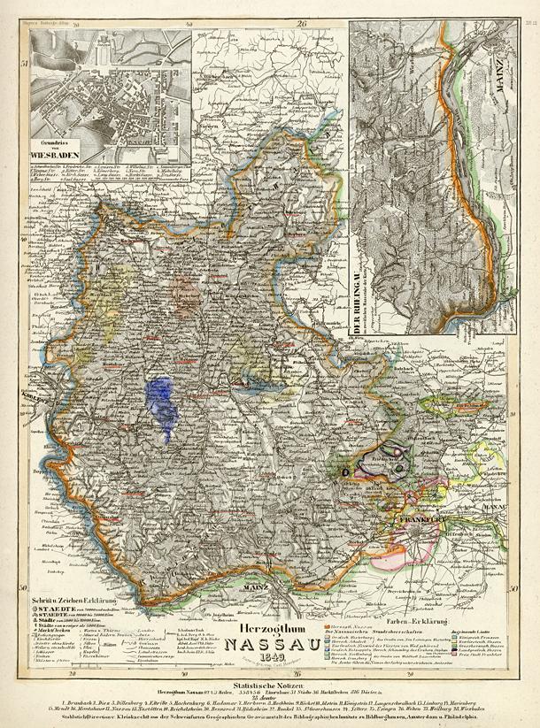 Germany, Nassau, Rhineland-Palatinate, 1852