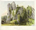 Monmouthshire, Grosmont Castle, stone litho by Radclyffe, 1840
