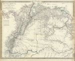 South America, with Ecuador, Venezuela, Colombia, parts of Peru & Brazil, 1842