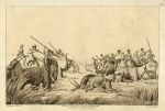 India, The Buffalo at Bay, by Howitt, 1808