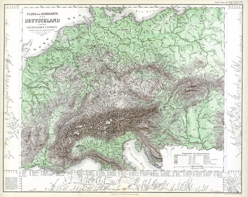 Germany and surrounds, Mountains and Rivers, 1869