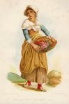 Italy, Flower Seller of Milan, 1876