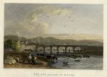 Wales, Wye Bridge at Builth, 1835