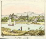 Monmouthshire, Tintern Abbey, early lithograph, 1830