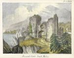 Wales, Penarth Castle, early lithograph, 1830