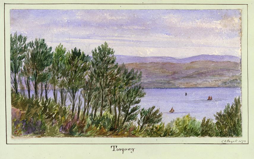 Devon, Torquay, painting by Charlotte Paget, 1872