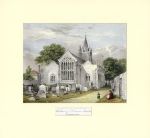 Worcestershire, Evesham, Church of St.Lawrence, stone lithograph, 1839