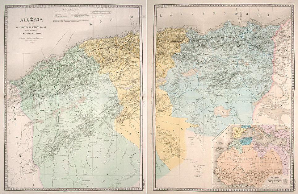 Algeria in two large maps, 1828