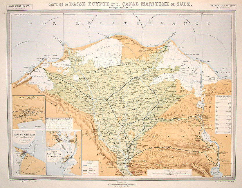 Egypt, Nile Delta & Suez Canal, 1873