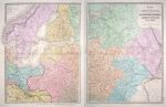 North Eastern Europe, large map on two sheets, 1873