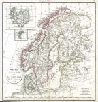 Scandinavia, Delamarche, 1828
