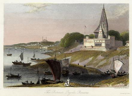 India, Benares, The Bernar Pagoda, 1835