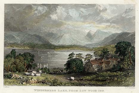 Lake District, Windermere Lake from Low Wood Inn, 1833