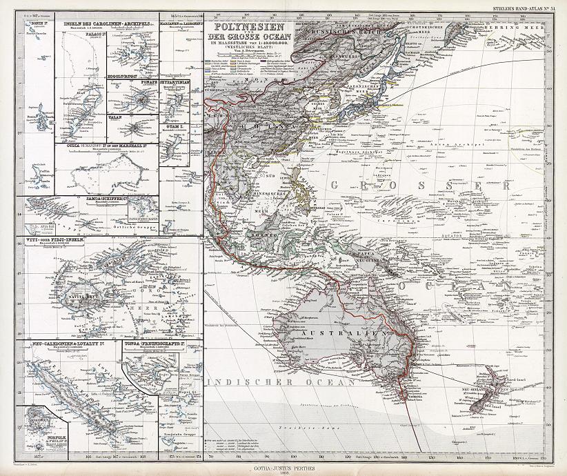 Polynesia & the Western Pacific Ocean, 1869