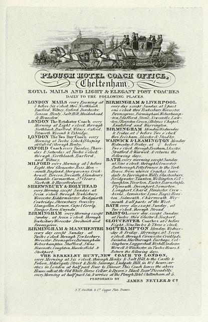 Trade Advert, Coaching, 1826