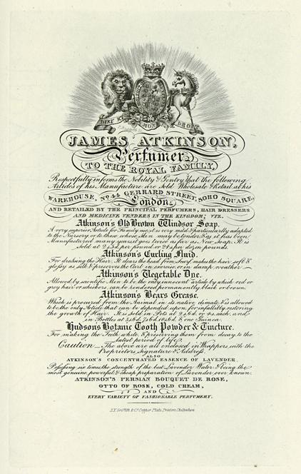 Trade Advert, Perfumers, 1826